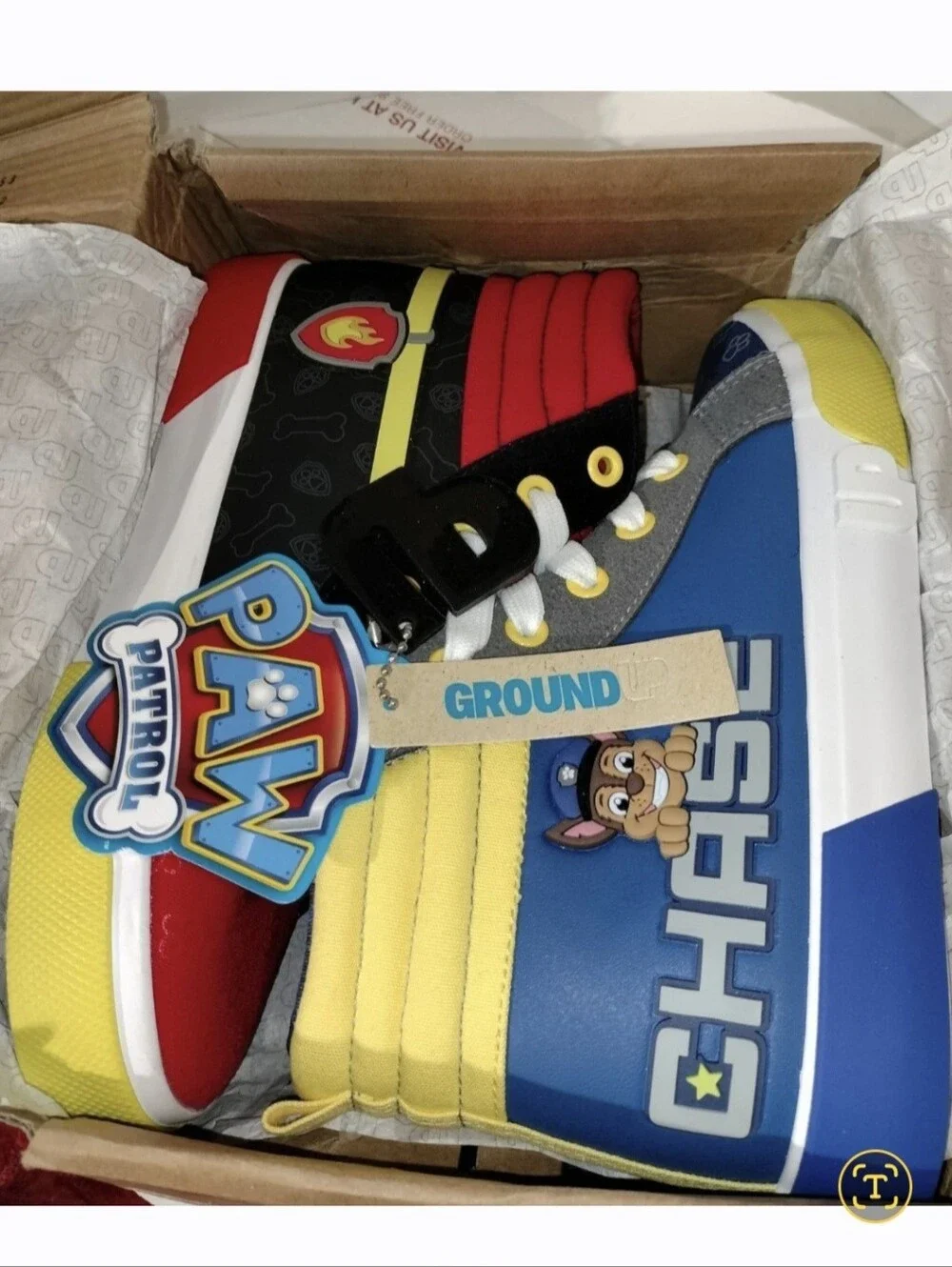Ground up Paw Patrol Chase Marshall High Tops (PS) Unisex, Size 2. Original new